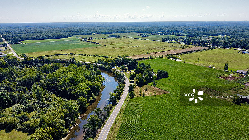 农田高角度景观图片素材