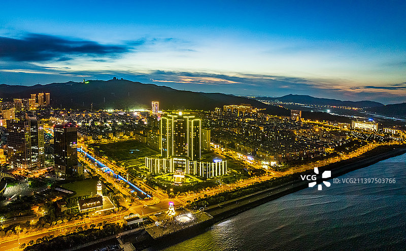 岱山县夜景图片素材