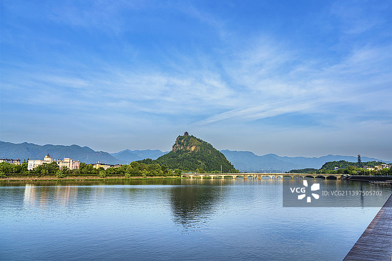 丽水市松阳县松荫溪风光图片素材