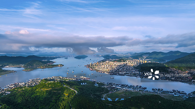 浙江省宁波市象山县石浦镇石浦渔港图片素材