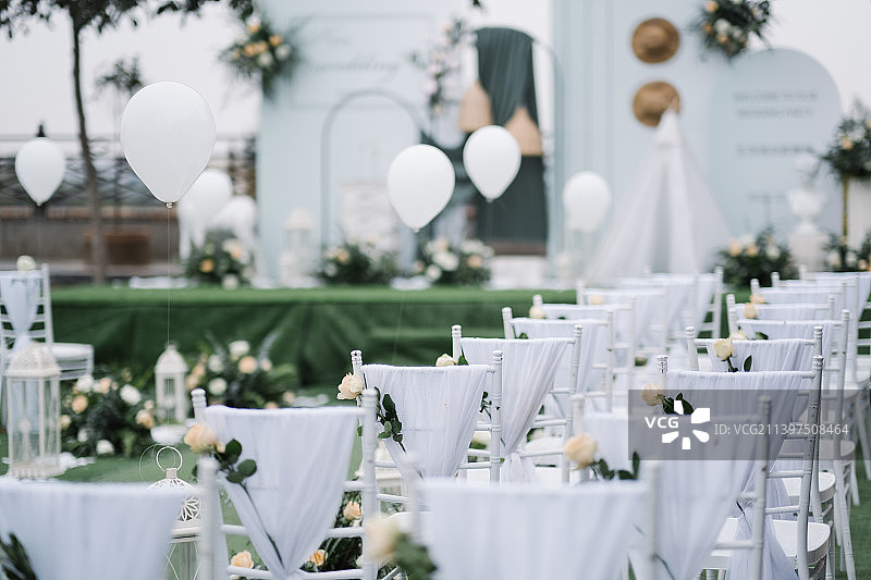 婚礼典礼舞台场景布置图片素材