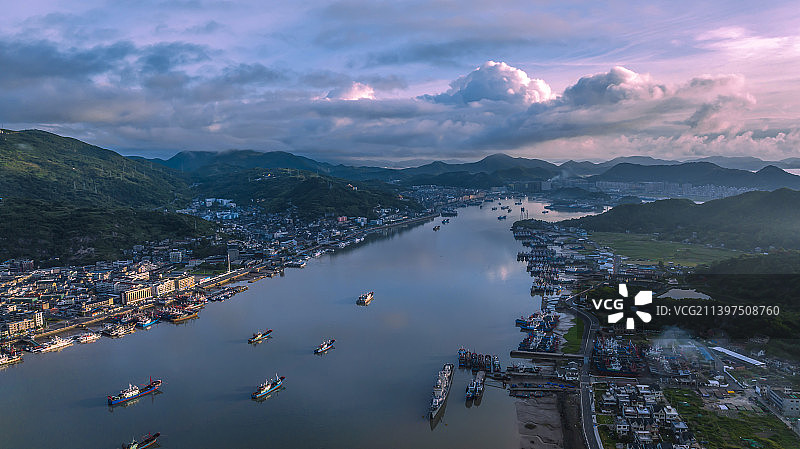 浙江省宁波市象山县石浦镇石浦渔港图片素材