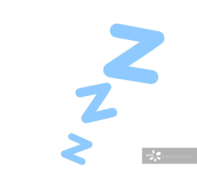 睡眠符号：飞翔的字母Z图片素材