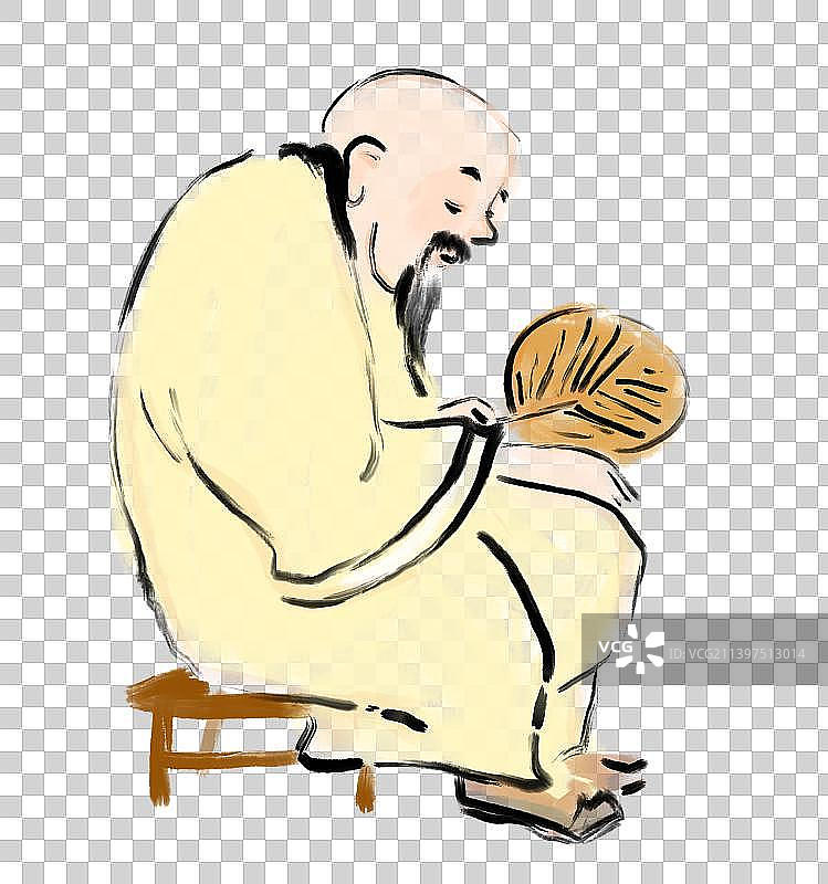 和尚，僧人插画设计元素图片素材