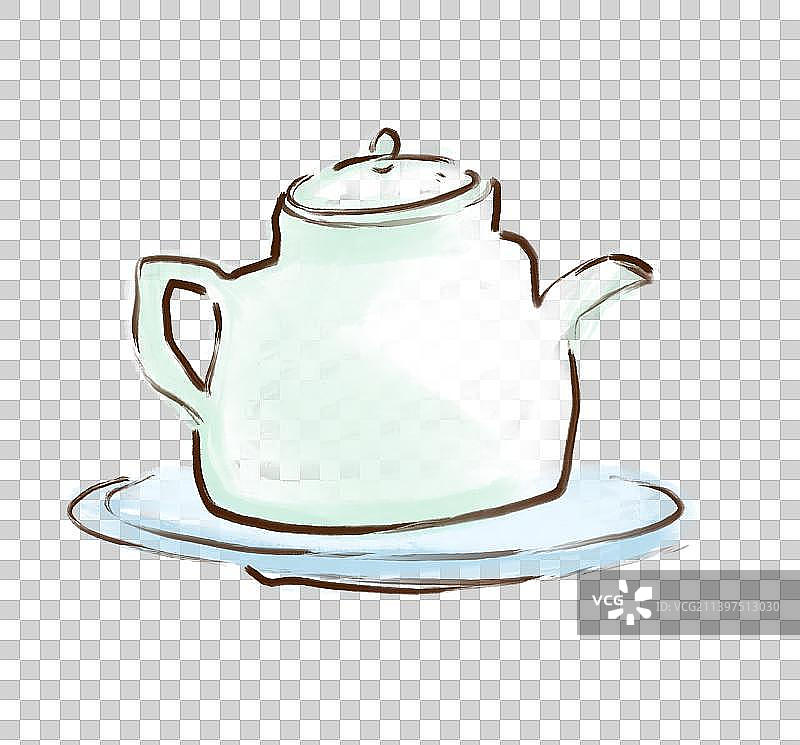 传统文化喝茶器皿紫砂壶茶壶水杯图片素材