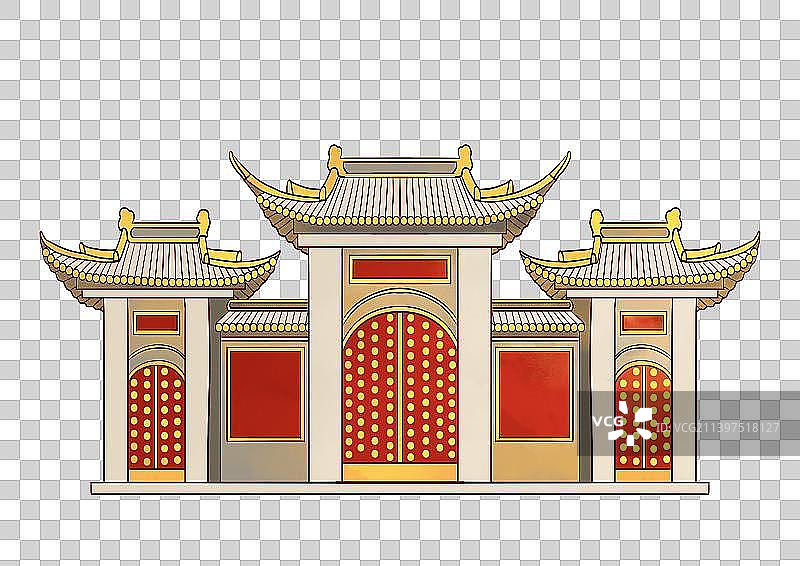 长春地标古建筑免抠般若寺图片素材