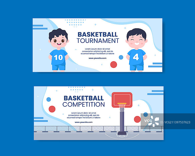 篮球运动锦标赛社交媒体图片素材