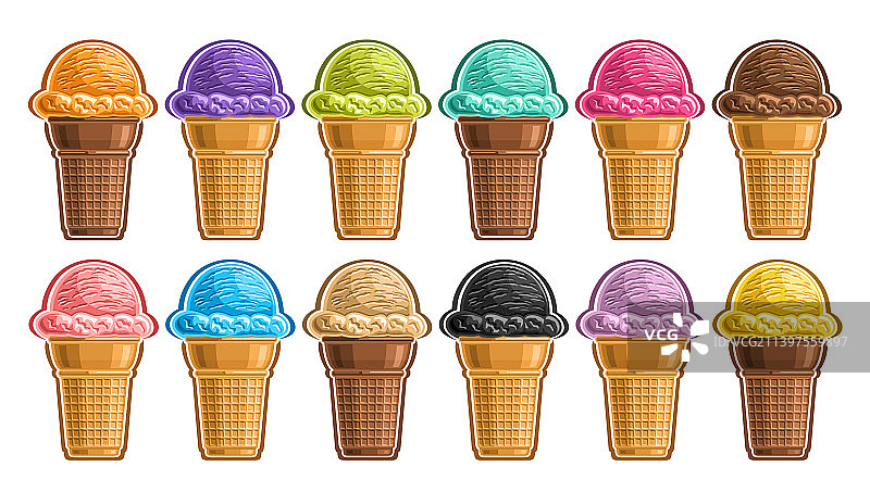 冰淇淋套餐图片素材