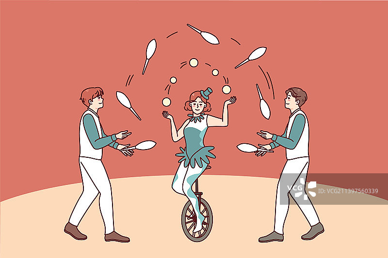 在马戏团表演杂耍的艺术家图片素材