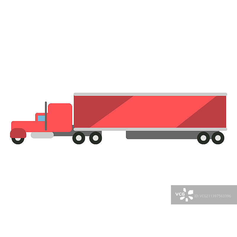 高品质大型平板半挂卡车图片素材