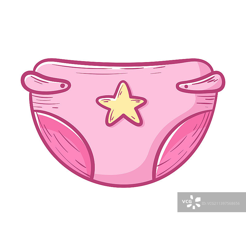 粉色尿布涂鸦图片素材