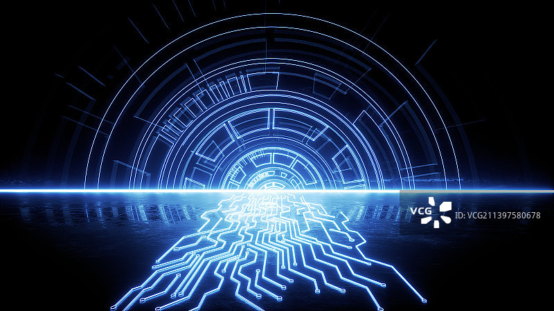 酷炫光科技空间场景图片素材