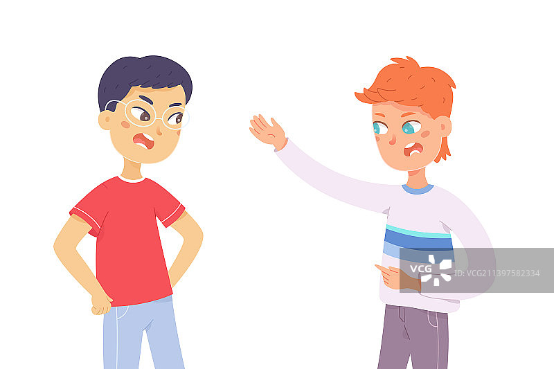 愤怒的两人发生争吵和冲突图片素材