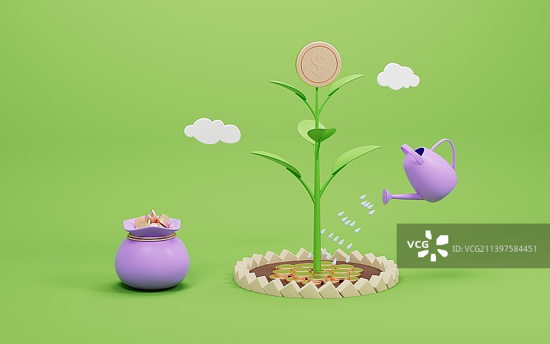 绿色背景下的绿色花朵图片素材