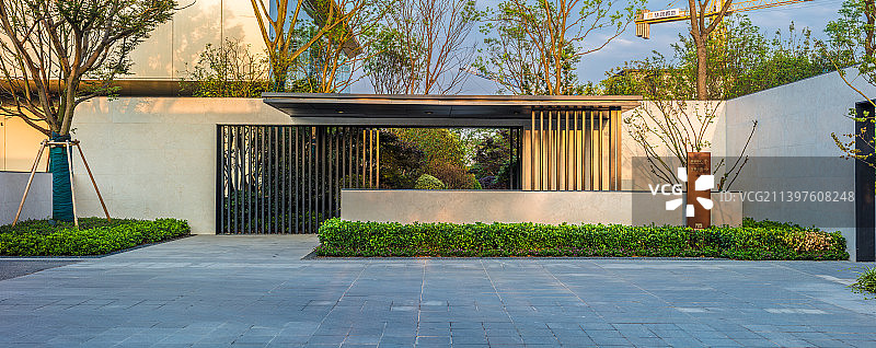 别墅庭院景观图片素材