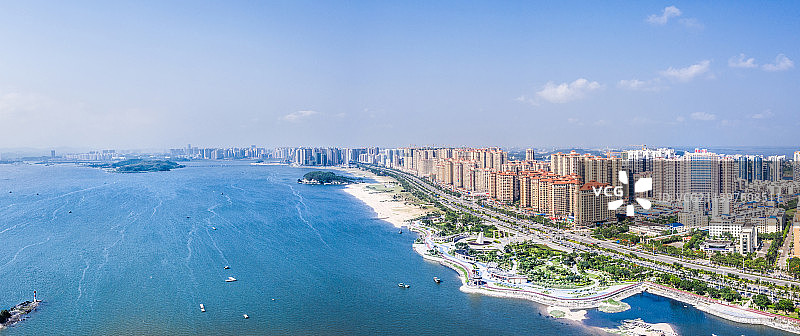 航拍防城港城市建筑图片素材