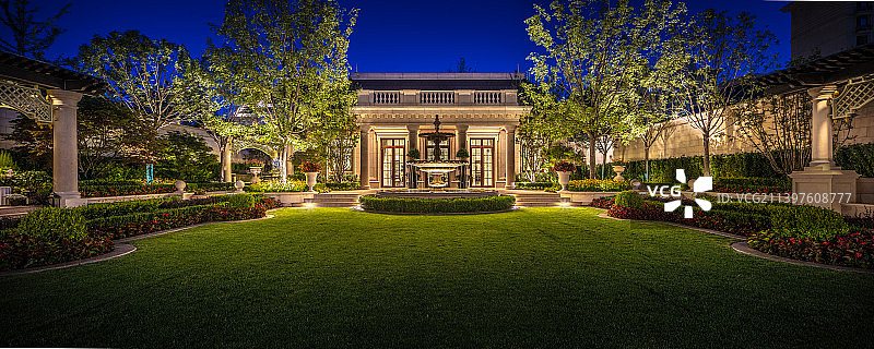 房地产园林夜景图片素材