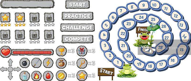 游戏元素模板设计合集图片素材