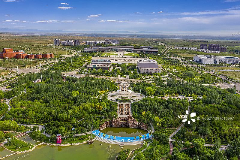 鄂尔多斯市准格尔大路新区大路公园图片素材