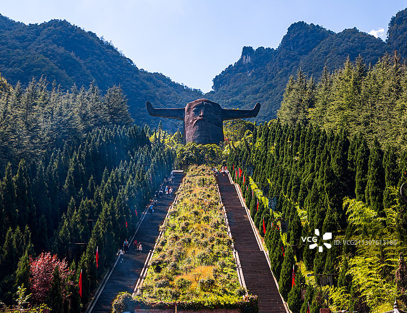 秋天的神农架神农祭坛风景图片素材