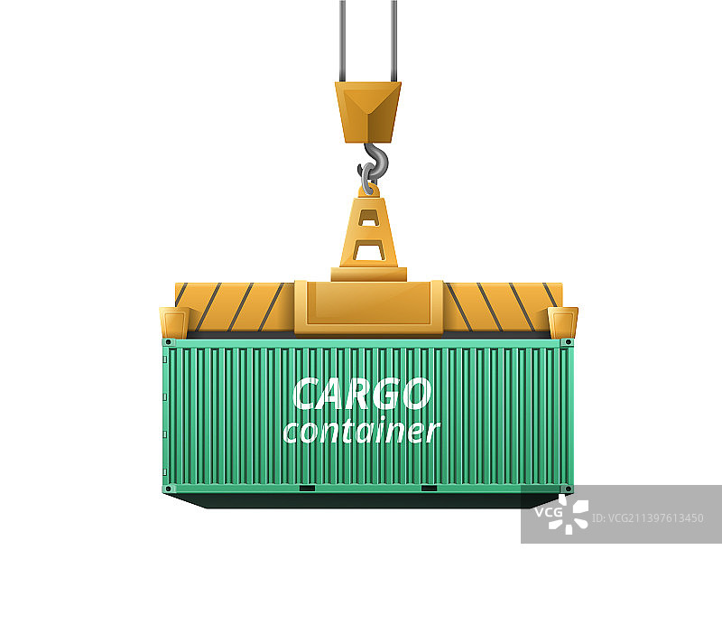 逼真的货运集装箱图片素材