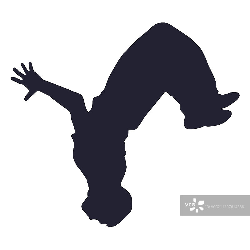 后空翻剪影高清素材图片素材