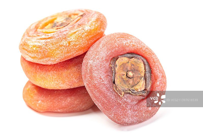 白背景的柿饼美食图片素材