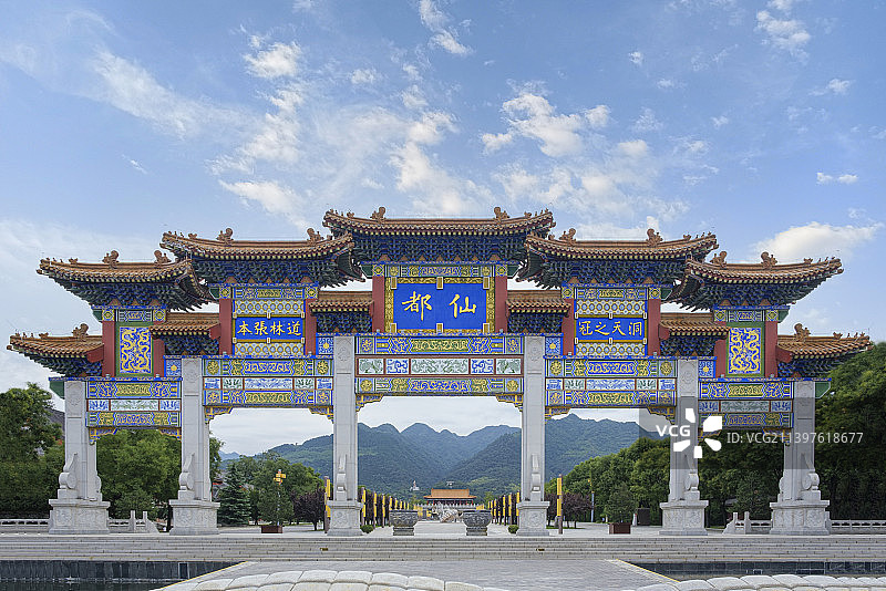 道教圣地楼观台---仙都牌楼图片素材