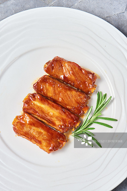 蜜汁排骨图片素材