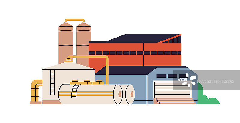 带储罐的工业厂房图片素材