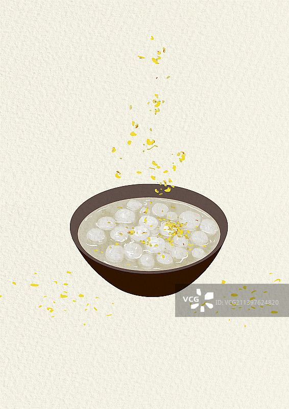 当地特色美食桂花元宵图片素材