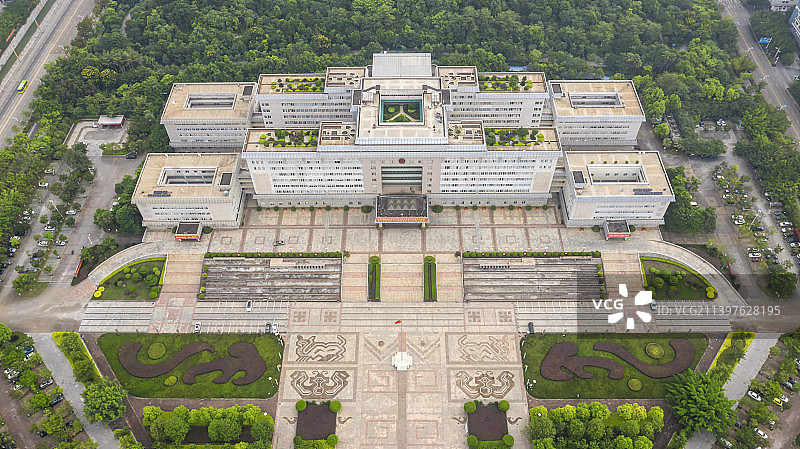 俯瞰来宾市政府大楼图片素材