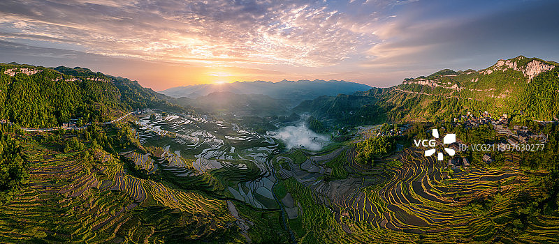 重庆酉阳花田美景图片素材