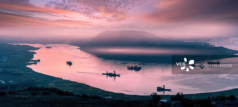 长江重庆江津段图片素材