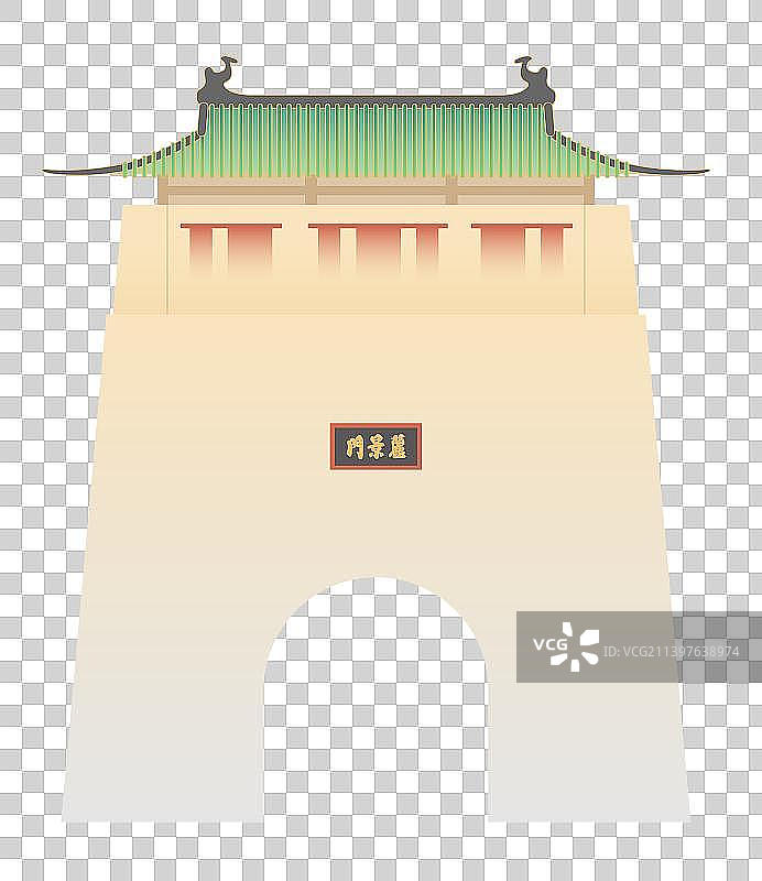 洛阳丽景门历史建筑插画图片素材