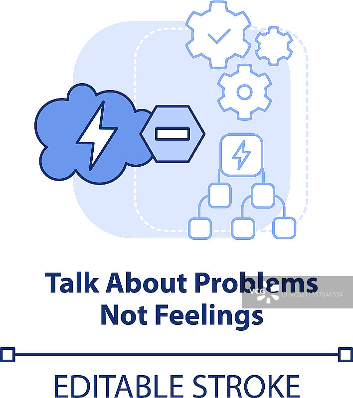 讨论问题，而非情绪（浅蓝色背景）图片素材