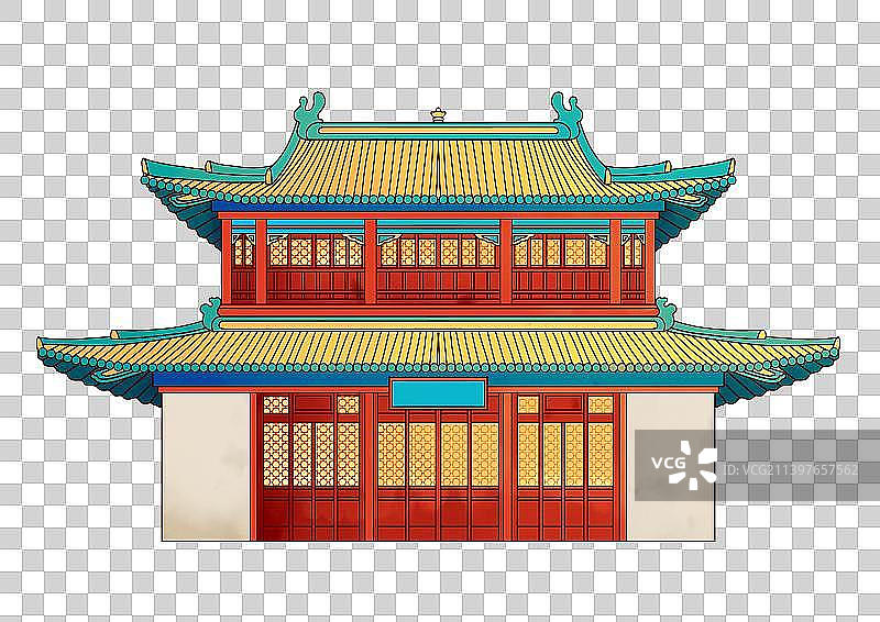 天津地标古建筑免抠玉皇阁图片素材