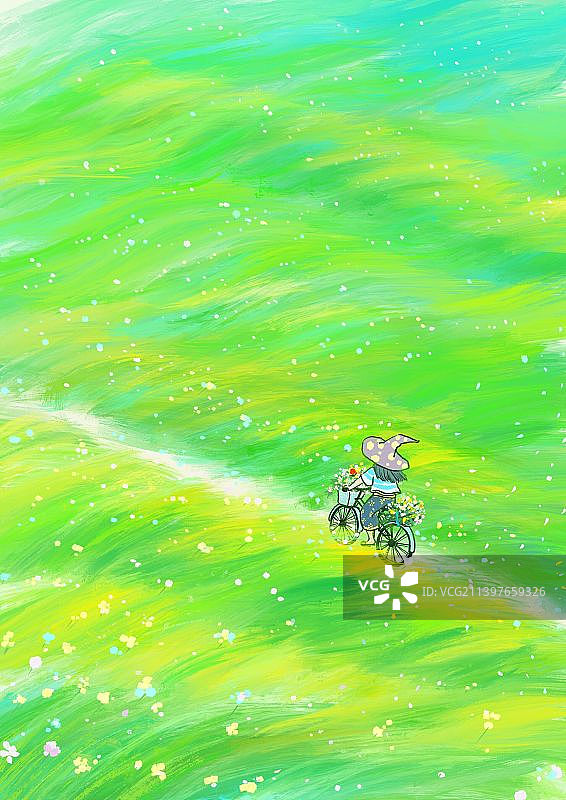 夏日自行车图片素材