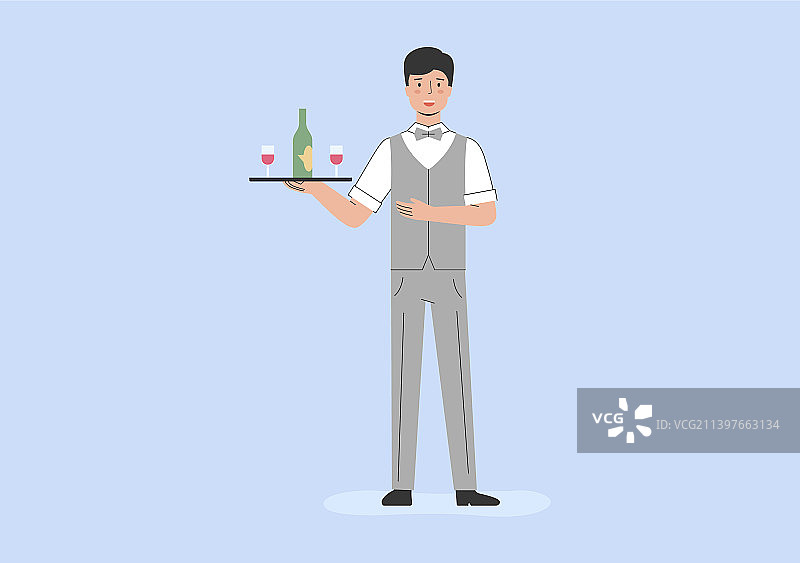 餐厅服务员概念图片素材