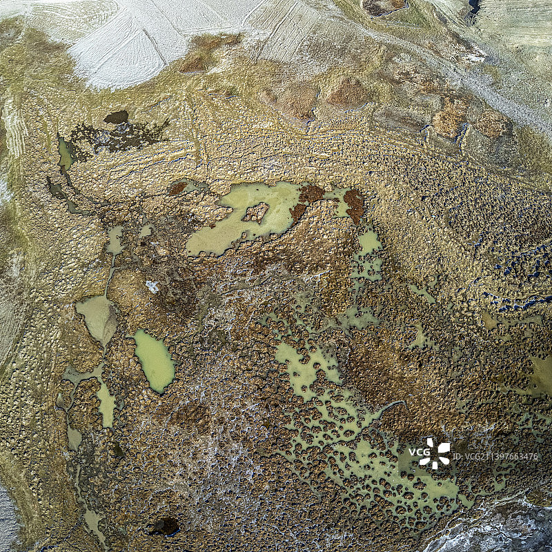 中国西藏日喀则市定结县航拍琼孜乡湿地牧场图片素材