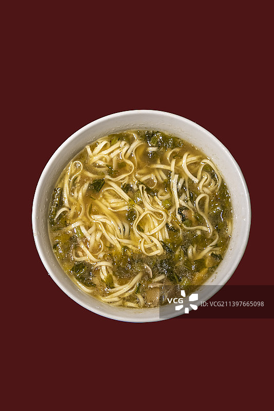 浙江绍兴鲁迅故里步行街咸亨酒店小吃：片儿川图片素材