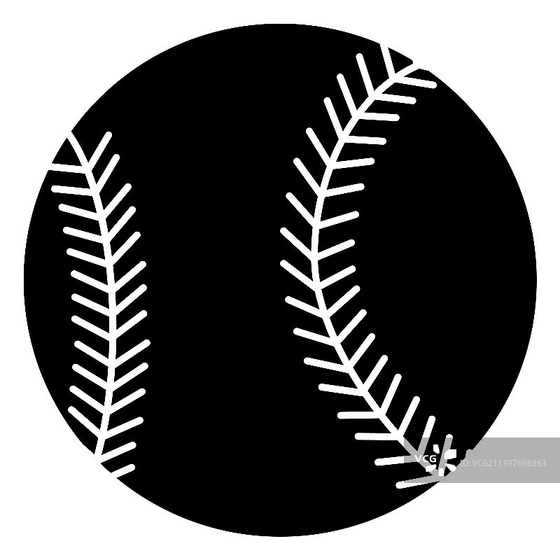 黑色棒球图片素材