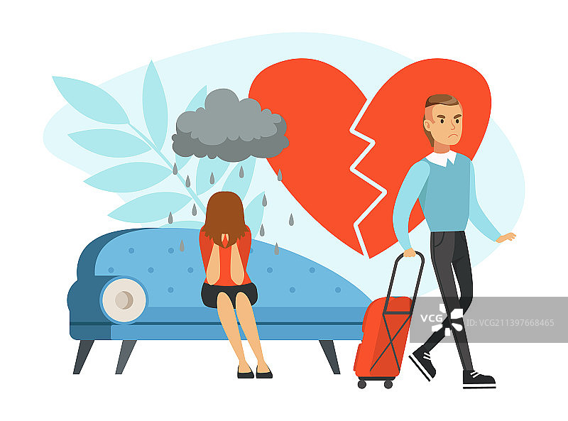 离婚、分居和家庭破裂图片素材