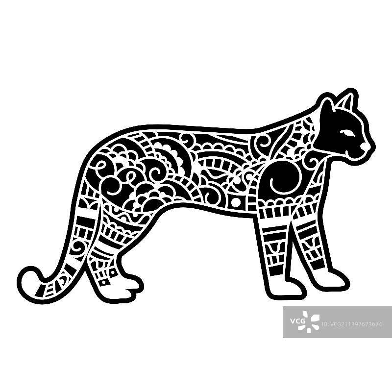 猫咪动物曼陀罗图片素材