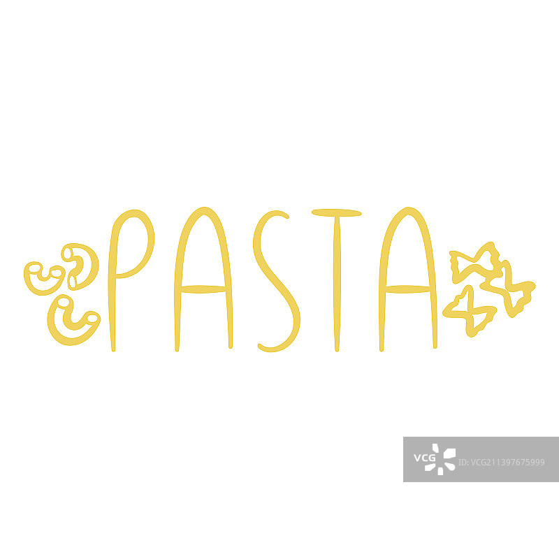 意大利面字体设计图片素材