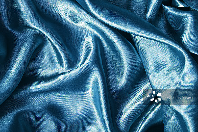 波浪形丝绸面料 - 柔和的背景和纹理概念图片素材