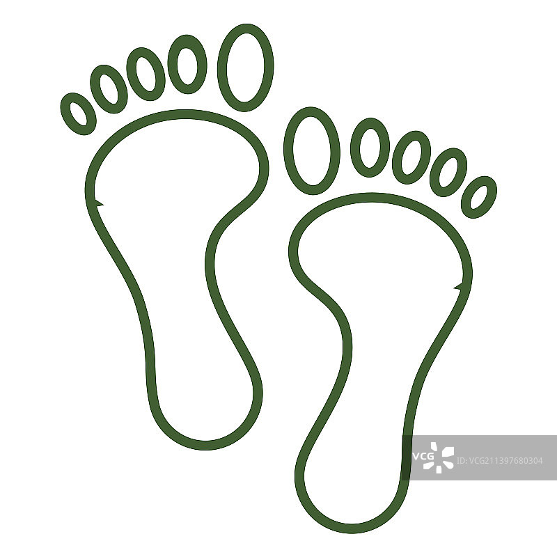 简约脚印图标图片素材