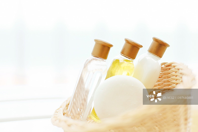 肥皂、洗发水、乳液化妆品套装 - 美容、水疗和身体护理图片素材