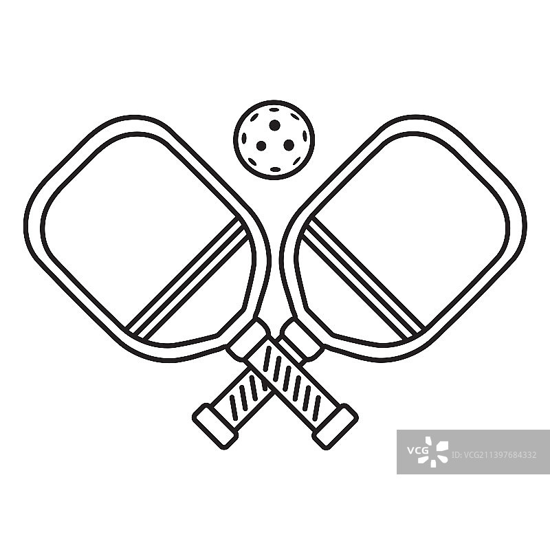 匹克球拍击球图片素材