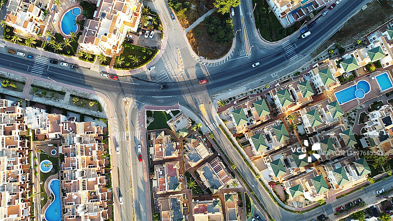 西班牙阿利坎特托雷维耶哈城市街道航拍图片素材